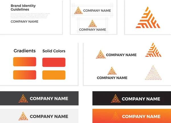 Nome Empresa Logo Vector Elementos Design Para Logotipo Sua Empresa — Vetor de Stock