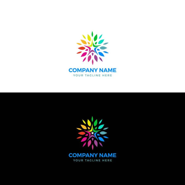 Community Logo Global Community Logo Icon Elements Template — Stock vektor