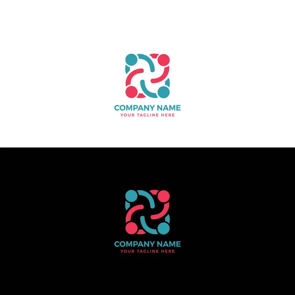Community Logo Creative Group People Logo Design — Stock vektor