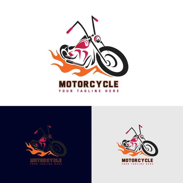Diseño Del Logotipo Motocicleta Plantilla Logotipo — Vector de stock