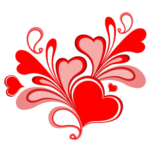 Valentýnské přání se srdcem. — Stockový vektor