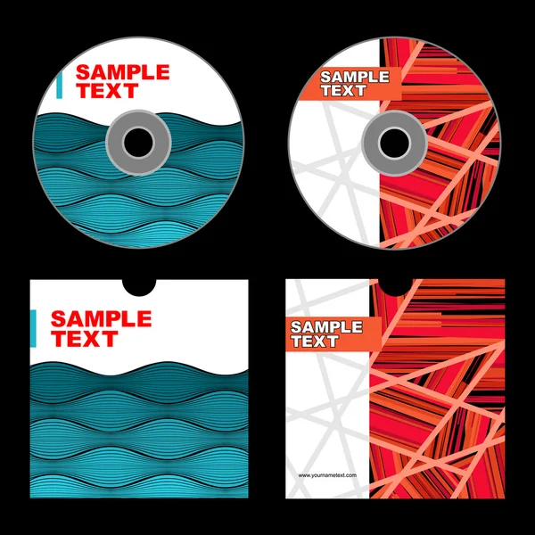 Diseño de la cubierta del CD . — Vector de stock