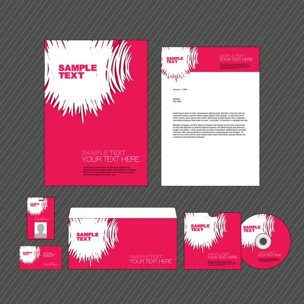 Plantilla de identidad empresarial — Vector de stock