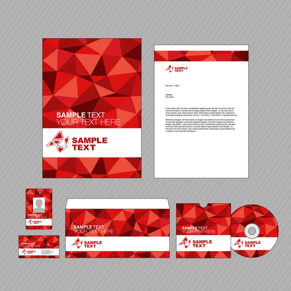 Plantilla de identidad empresarial — Vector de stock