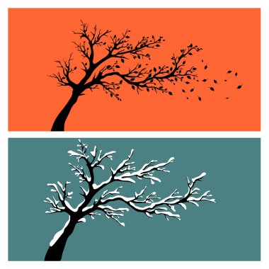 Tree silhouettes. clipart