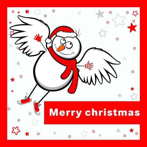 Merry christmas card. — Stock Vector