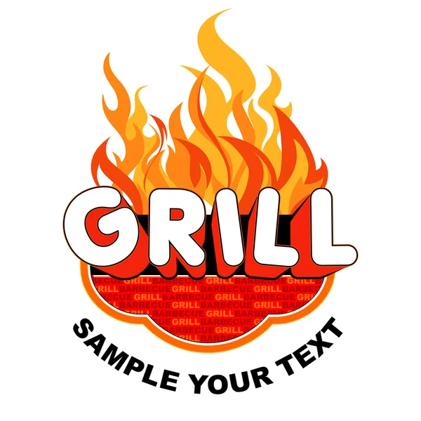 Autocollant grill . — Image vectorielle