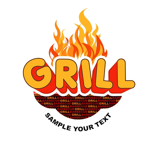 Grill sticker. — Stock Vector