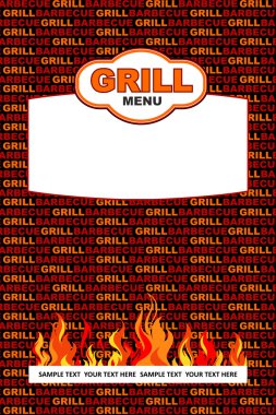 ızgara menü tasarımı.