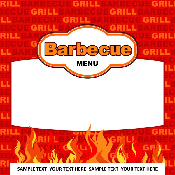 Barbecue label design. — Stock Vector