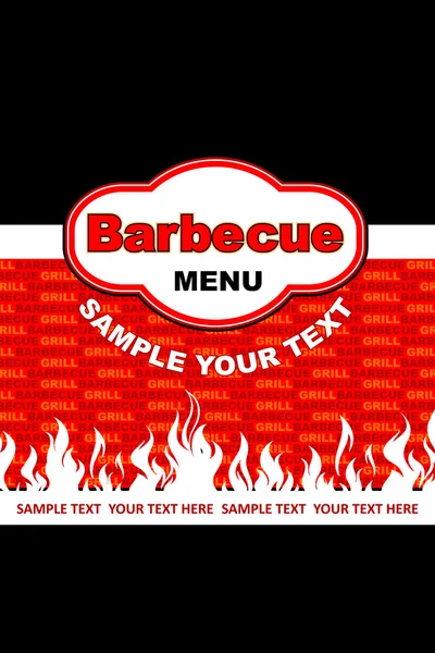 Barbecue menu design. — Stock Vector