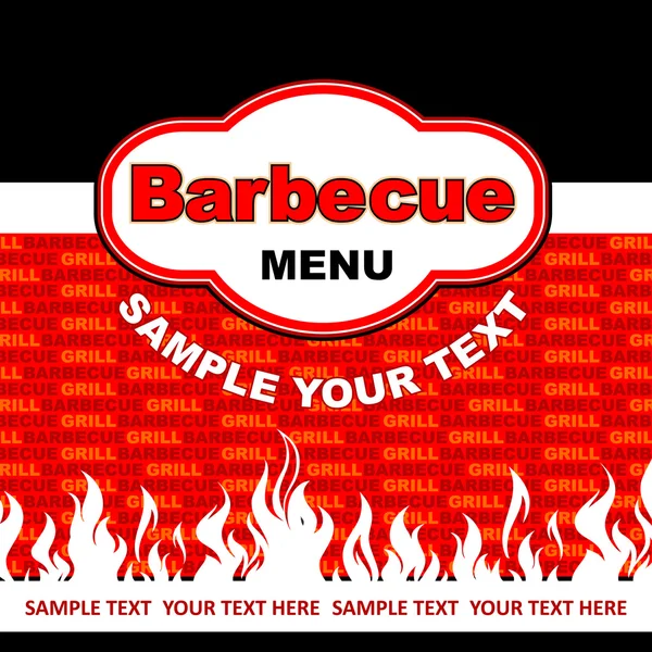 Diseño de etiqueta de barbacoa . — Vector de stock