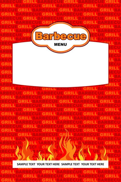 Barbecue menu design. — Stock Vector