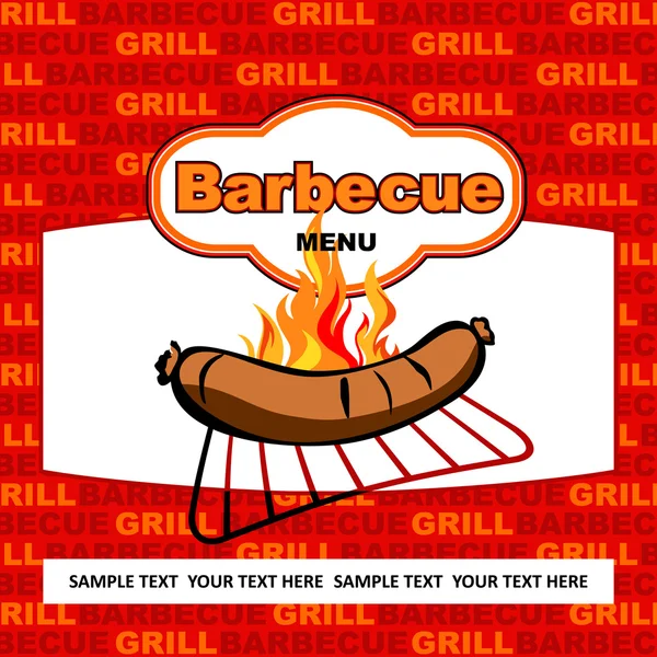 Conception d'étiquette de barbecue . — Image vectorielle