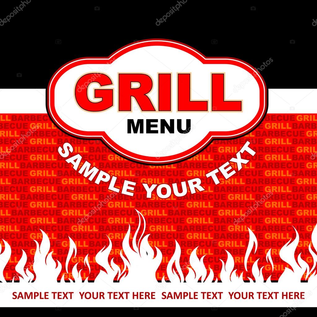 Grill menu design.