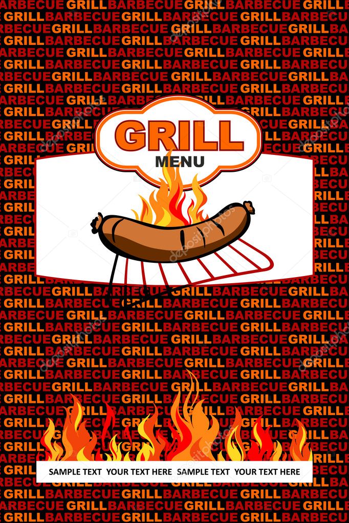 Grill menu design.