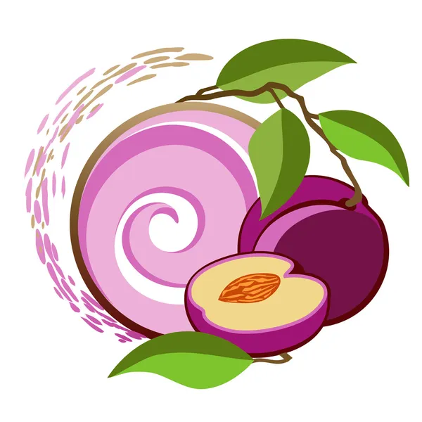 Plum. — Stock Vector