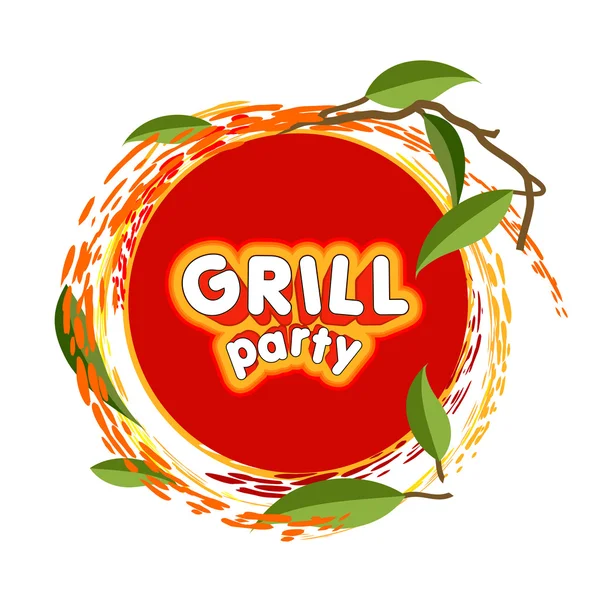 Grill partij. — Stockvector