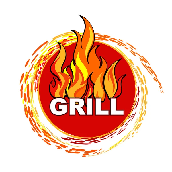 Label grill - Stok Vektor