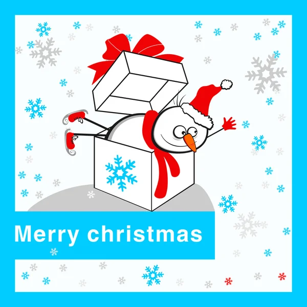 Merry christmas card. — Stock Vector