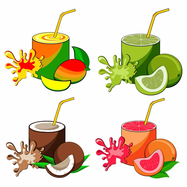 Étiquettes de fruits — Image vectorielle