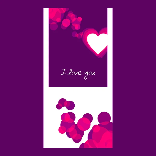 Valentines day card. — Stock Vector