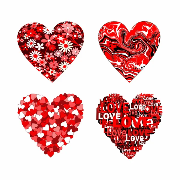 Valentines day hearts — Stock Vector