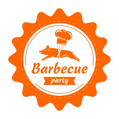 vektör Barbekü etiket tasarımı.