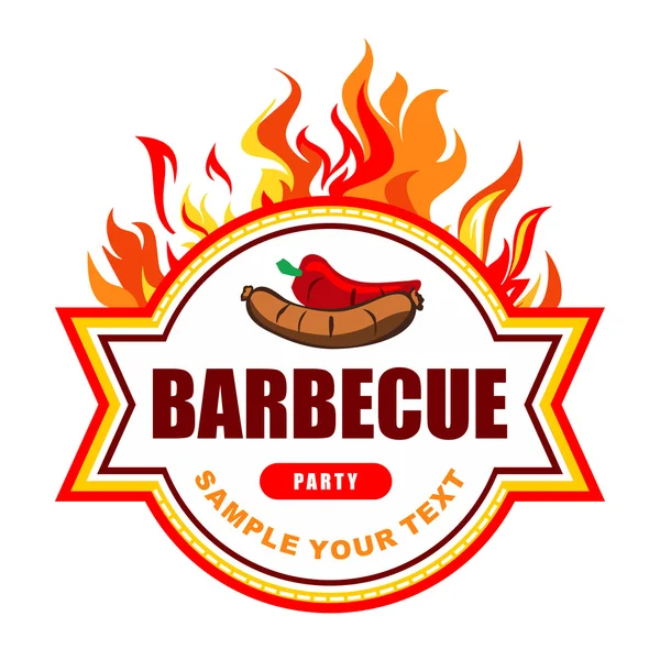 Barbekü etiket tasarımı.