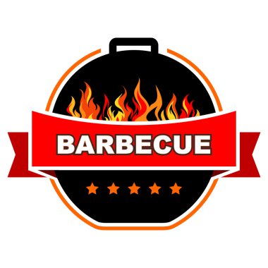 Barbekü etiket tasarımı.