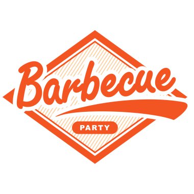 Barbekü etiket tasarımı.