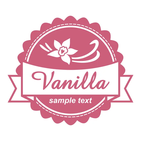 Vanille-Etikett. — Stockvektor