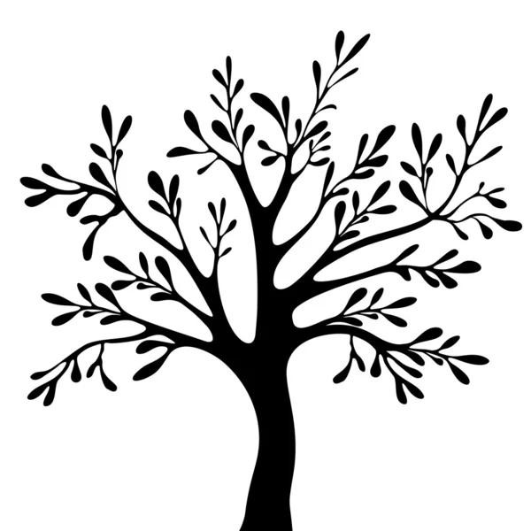 Silueta de árbol — Vector de stock