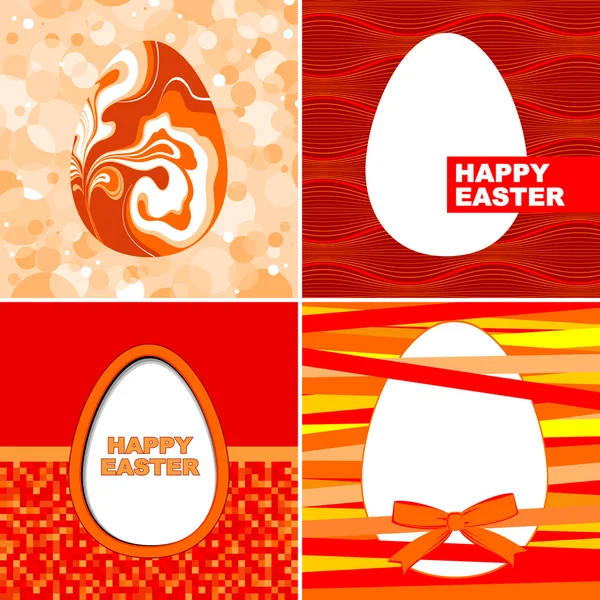 Cartes de Pâques avec arc — Image vectorielle