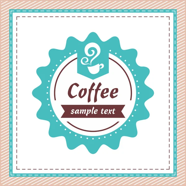 Kaffee-Etikett. — Stockvektor
