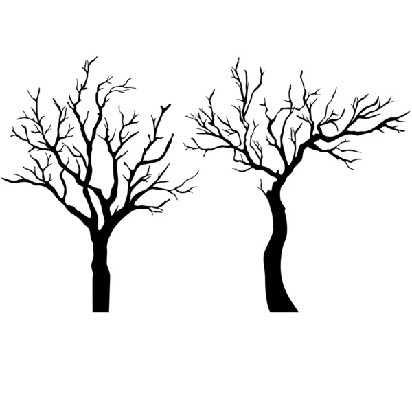 Silhouette d'arbre — Image vectorielle