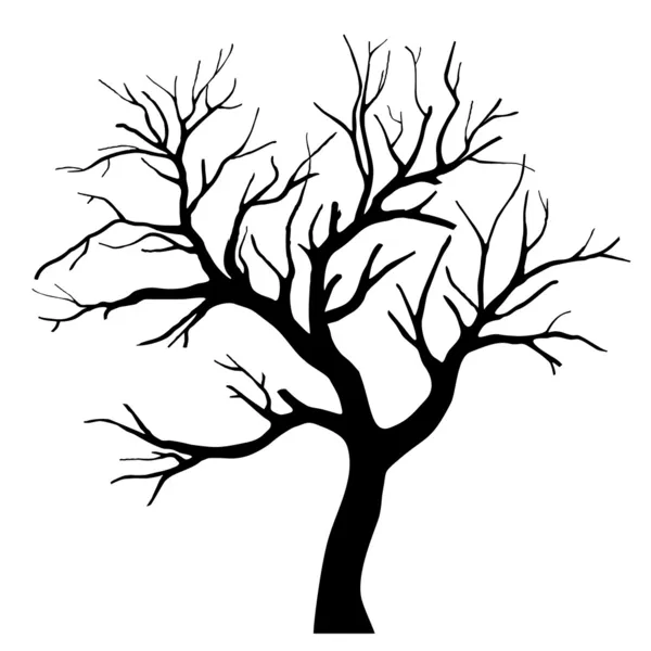 Silueta de árbol — Vector de stock