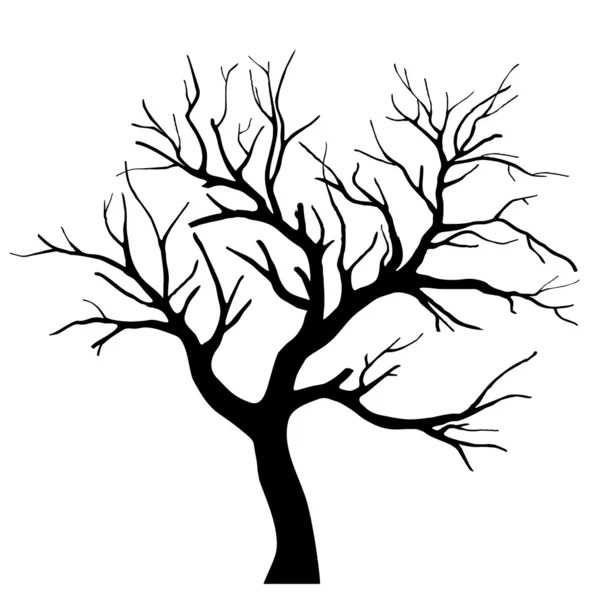 Silueta de árbol — Vector de stock