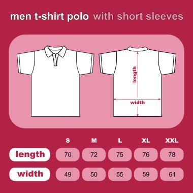 t-shirt erkek polo arka ve ön.