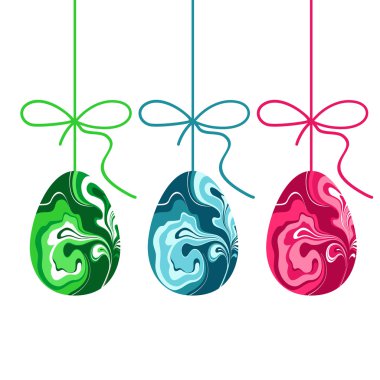 Paskalya yumurtaları ile soyut kalıbı tanımlar