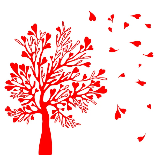 Árbol San Valentín — Vector de stock