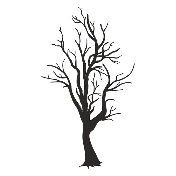 Silueta de árbol — Vector de stock