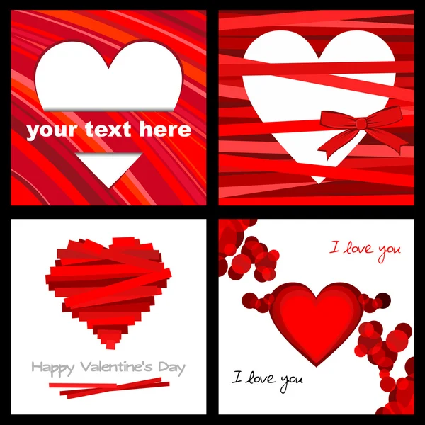 Valentines harten ingesteld. — Stockvector