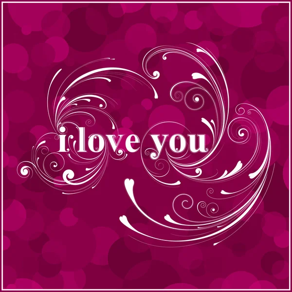 Pink I love you sign — Stock Vector