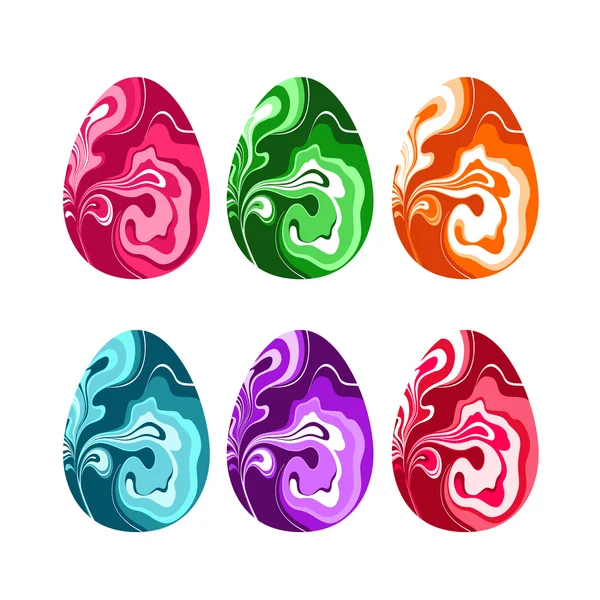 Easter eggs set with abstract pattern — Stock Vector