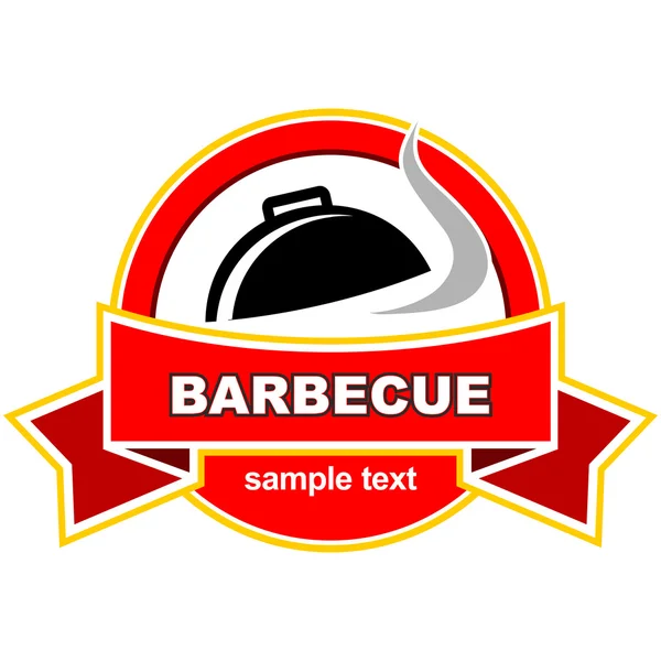 Vintage barbecue címke design. — Stock Vector