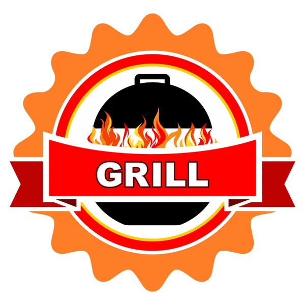 Etikettendesign für alte Grills. — Stockvektor