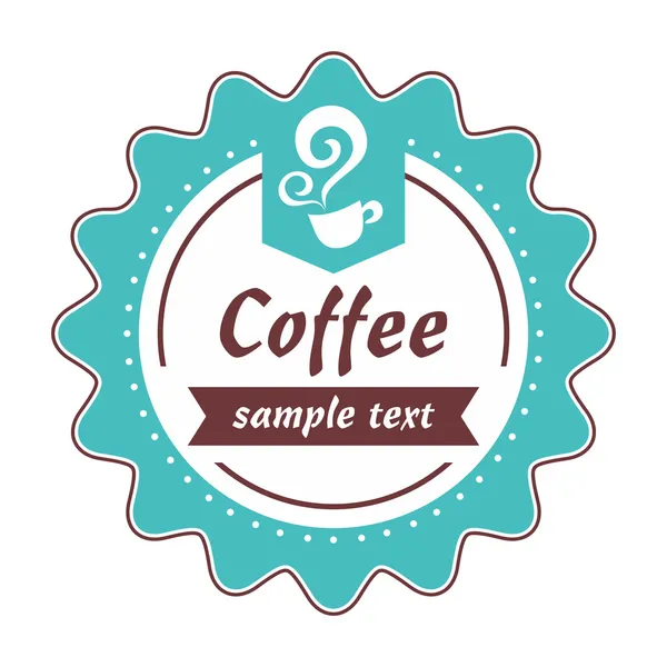 Product label of café logo, geschikt voor desserts — Stockvector