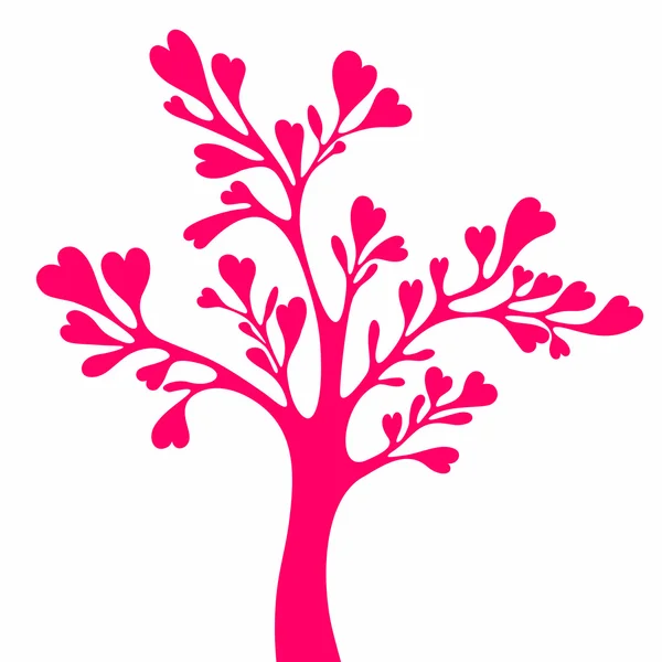 Árbol San Valentín — Vector de stock