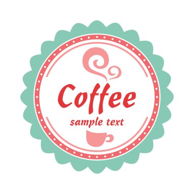 Ürün etiket veya Cafe logo, tatlılar için uygun